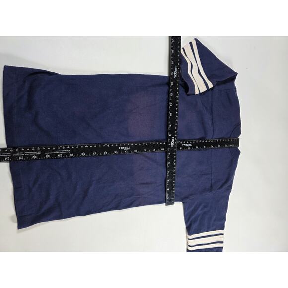 Vintage 80s Chicago Blue Shirt Small Baseball Style Rainbow - Picture 3 of 4